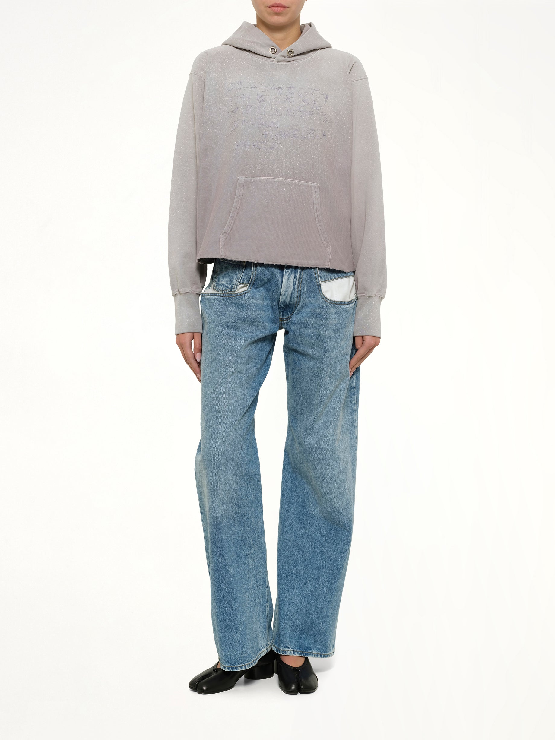 MAISON MARGIELA Number Hoodie in Dusty Pink Full Reference from MARAIS