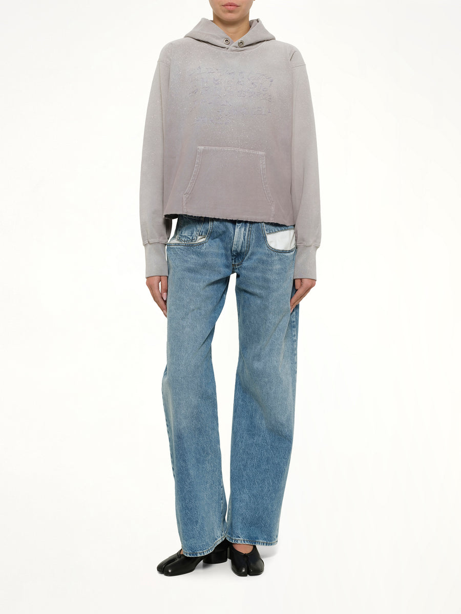 Number Hoodie in Dusty Pink