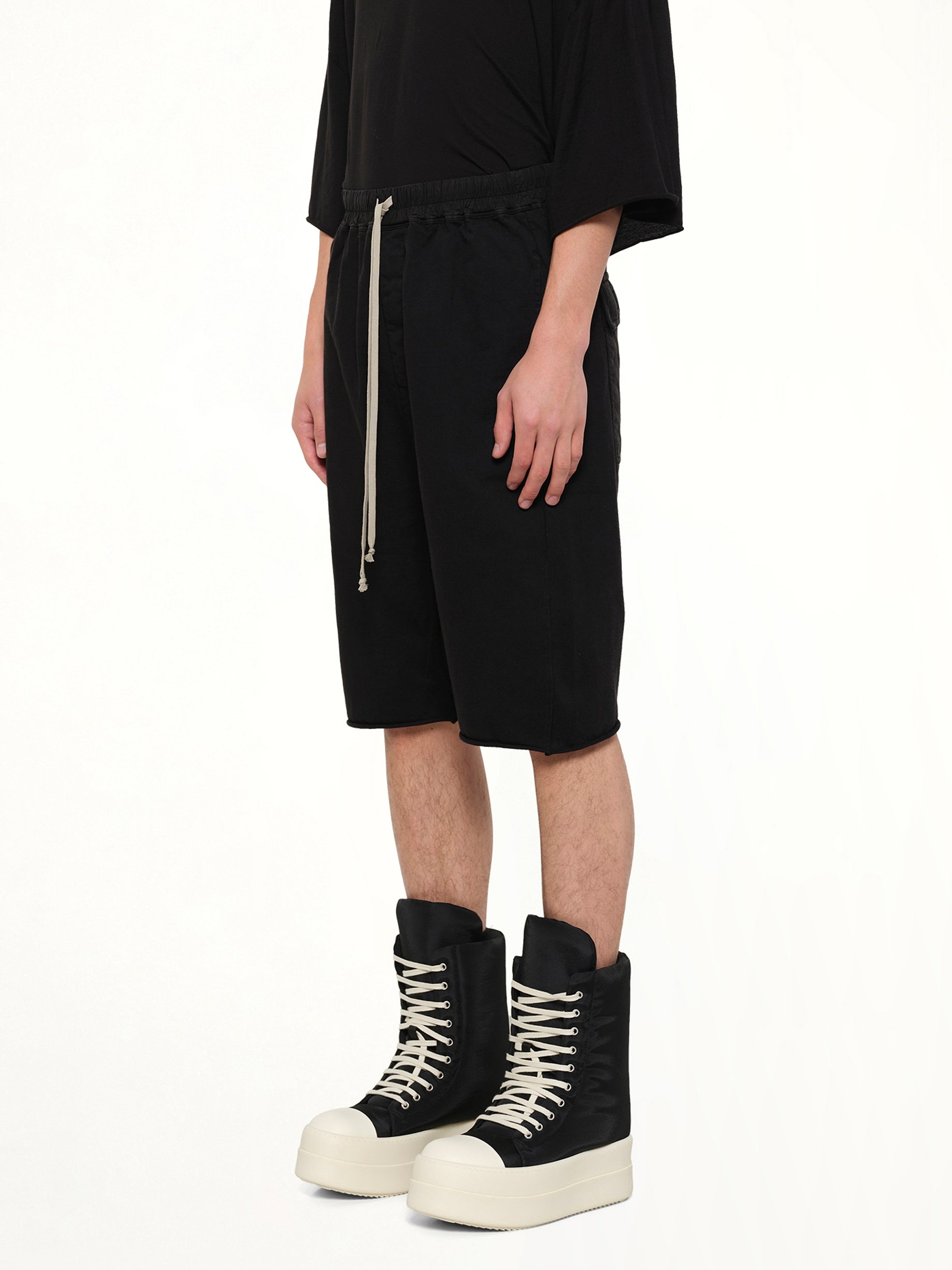 RICK OWENS DRKSHDW , Drawstring Pods in Black Side View from MARAIS