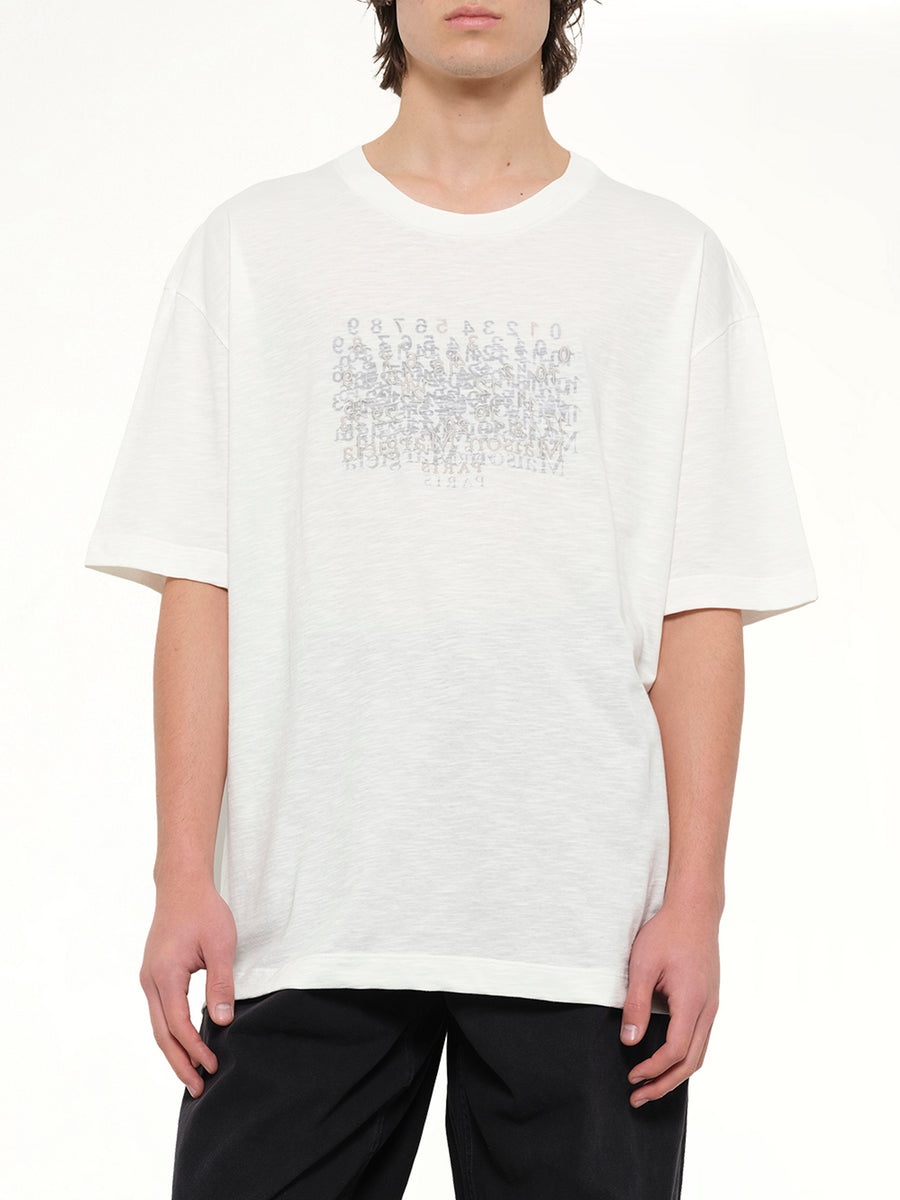 Slubby Logo T-Shirt in Off White
