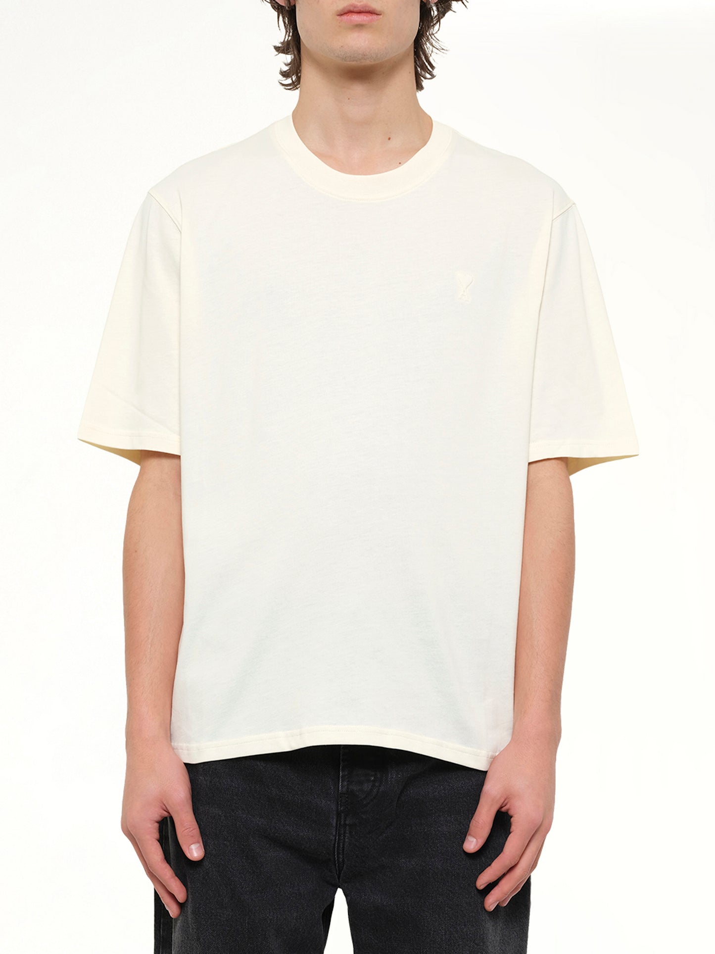 Small Embossed ADC T-Shirt in Cream