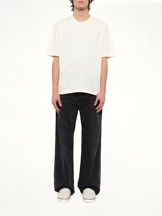 Small Embossed ADC T-Shirt in Cream