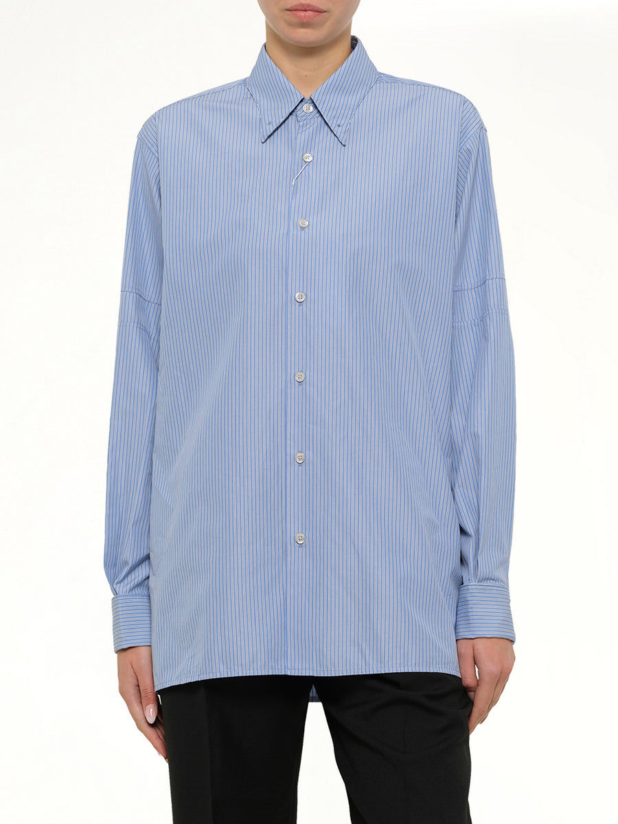 Stripe Shirt in Light Blue/Grey