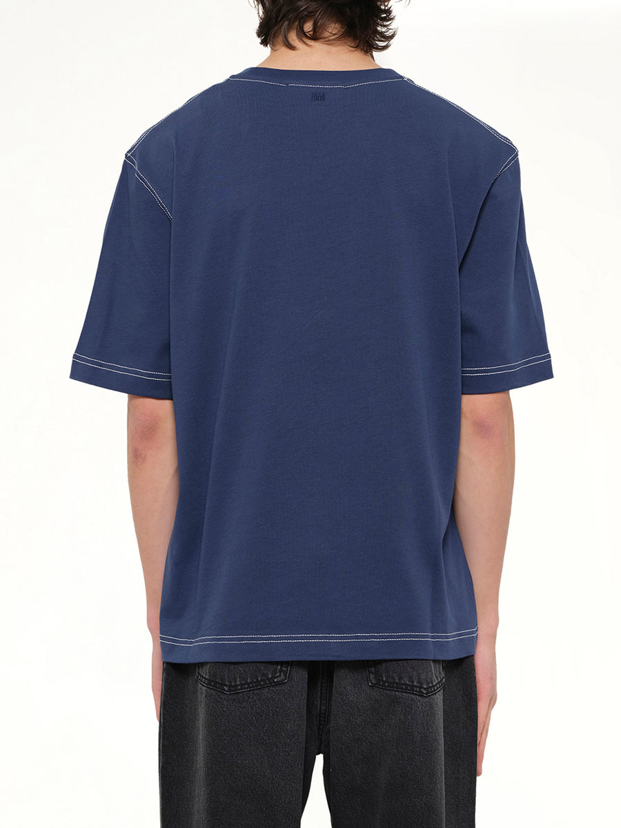 Topstitched ADC T-Shirt in Navy