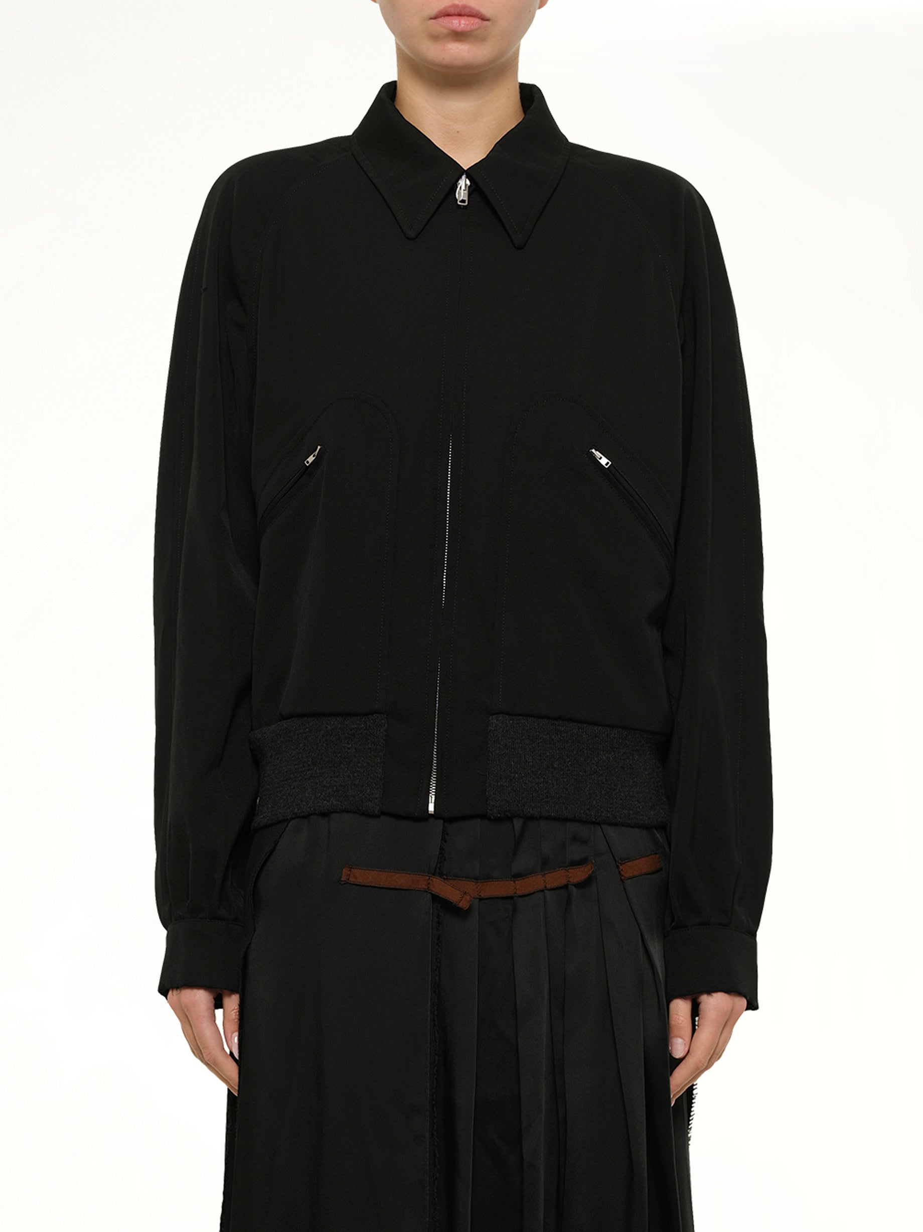 Wool Blouson in Black
