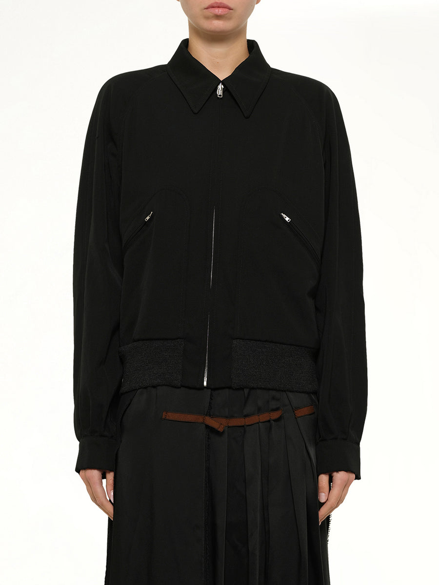 Wool Blouson in Black