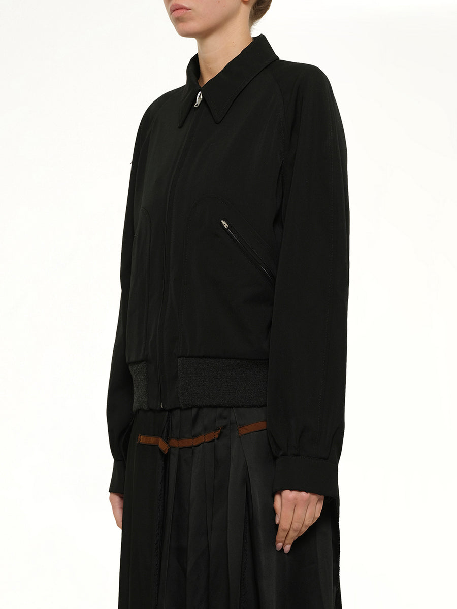Wool Blouson in Black