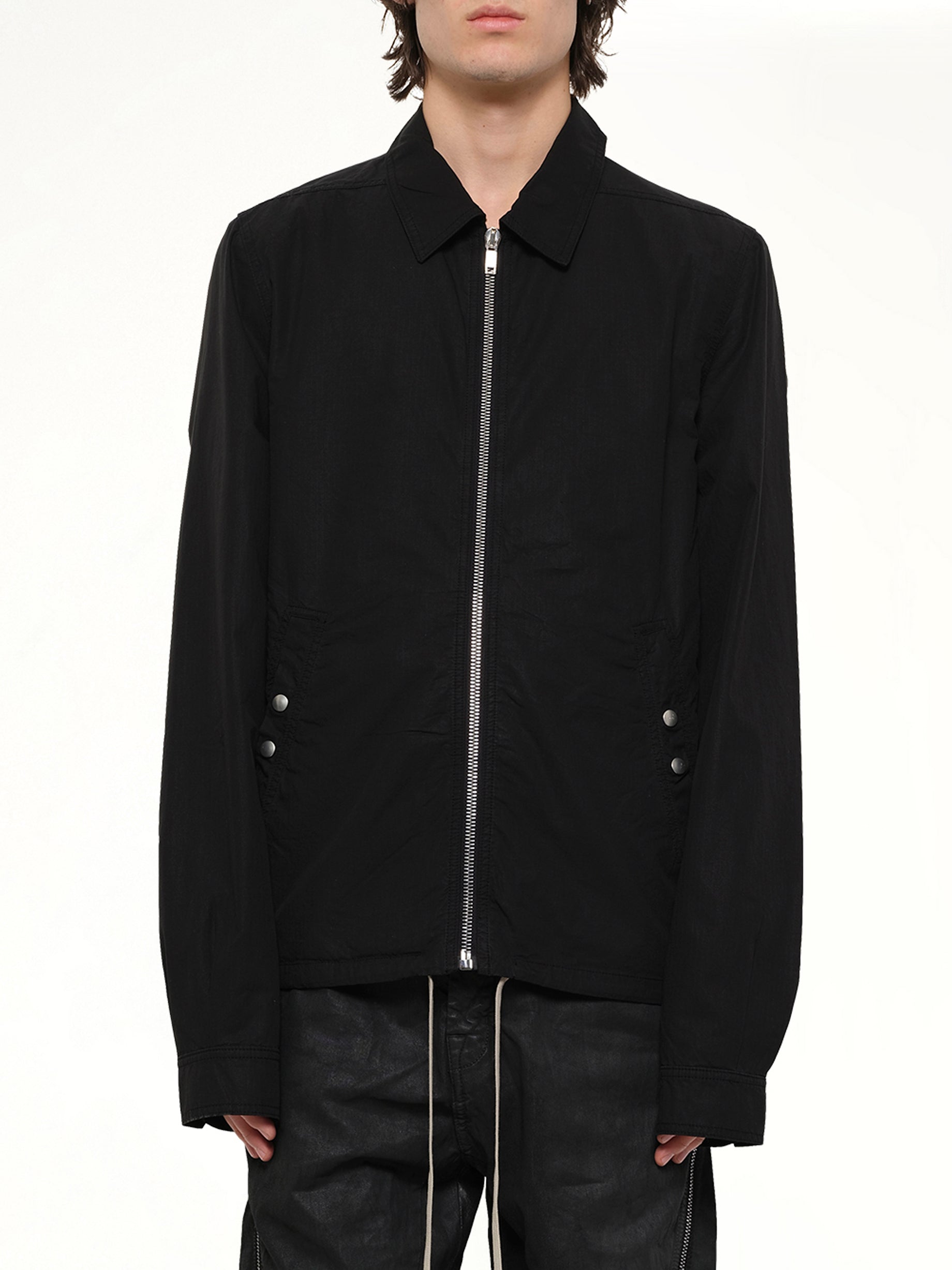 Zipfront Jacket in Black