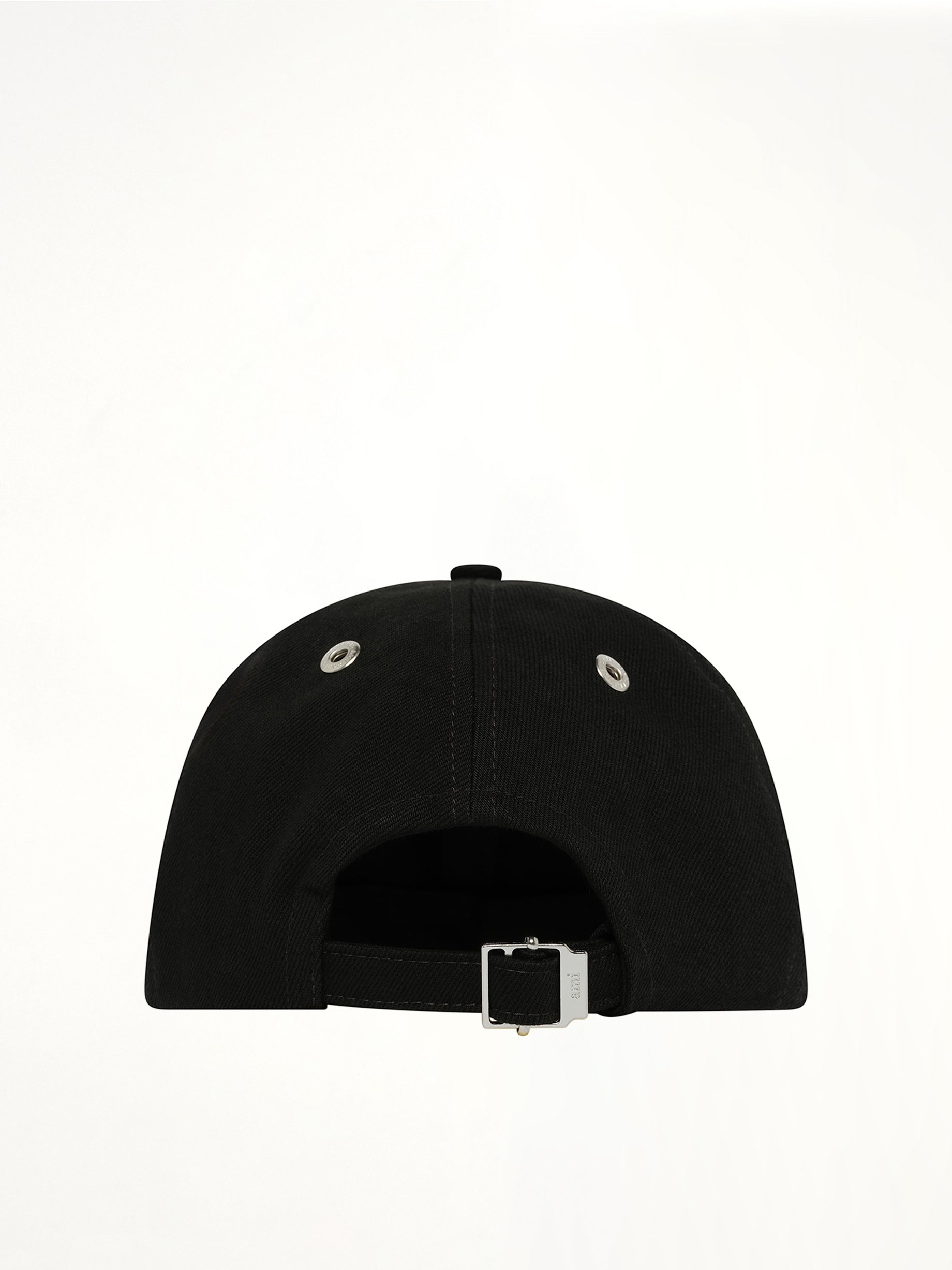 AMI PARIS Ami De Coeur Felt Cap in Black Back View from MARAIS