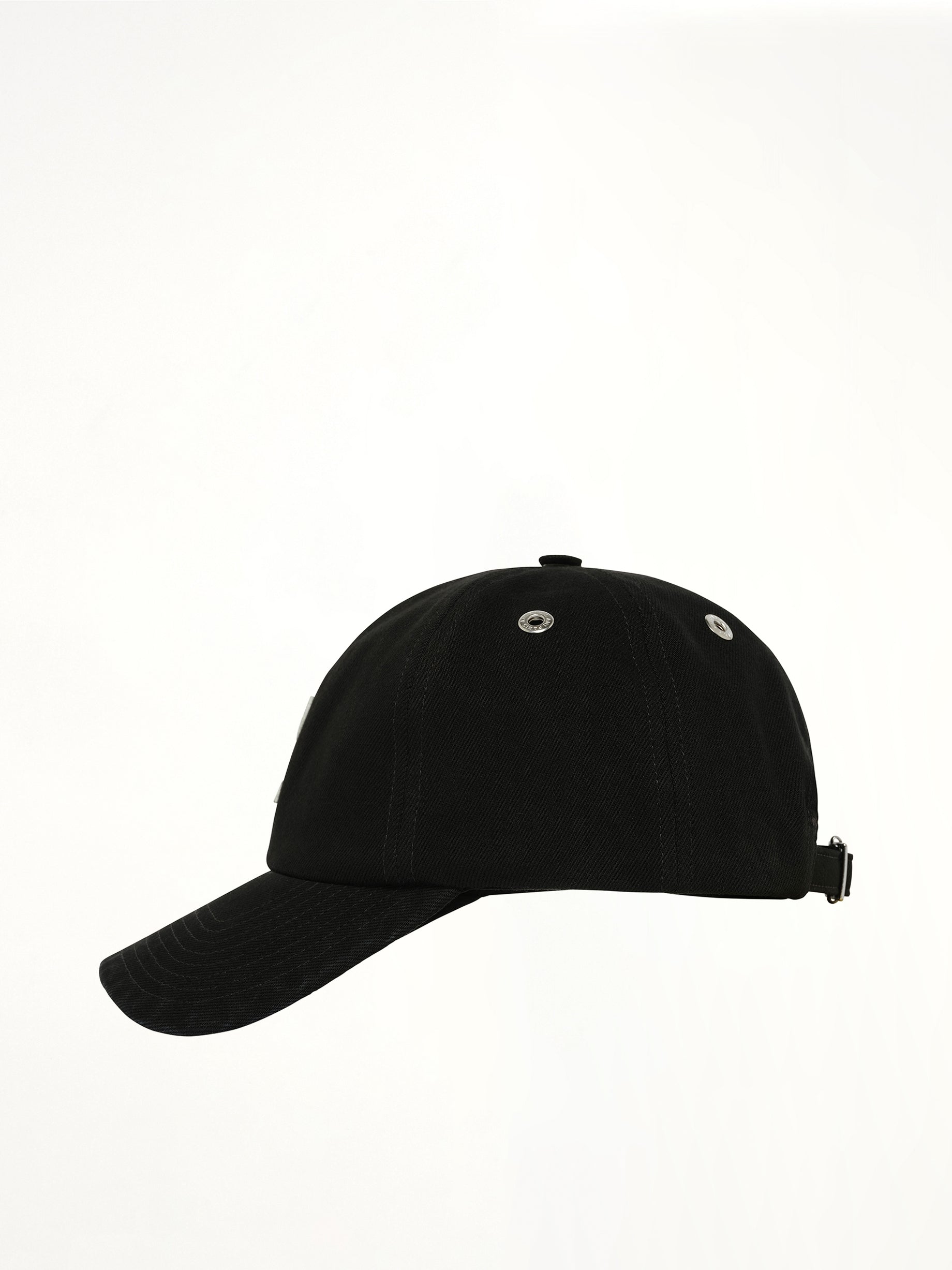AMI PARIS Ami De Coeur Felt Cap in Black Side View from MARAIS