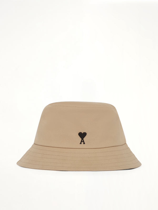 Black Ami De Coeur Bucket Hat in Beige Taupe