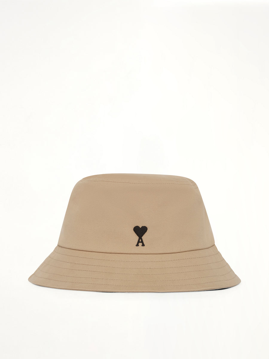 Black Ami De Coeur Bucket Hat in Beige Taupe