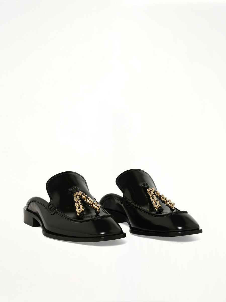 Edge Loafer Mule in Black