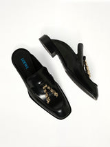 Edge Loafer Mule in Black