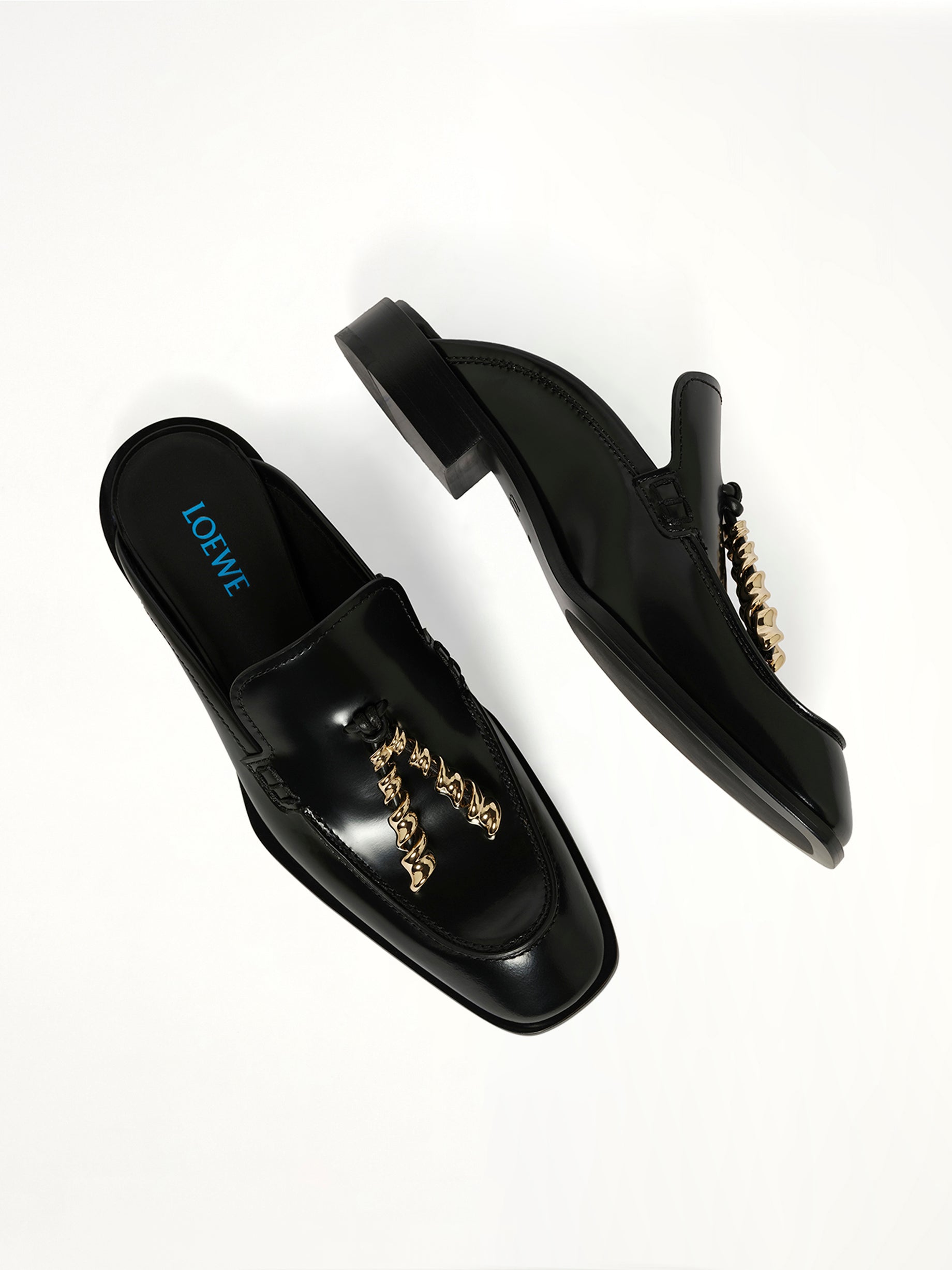 Edge Loafer Mule in Black