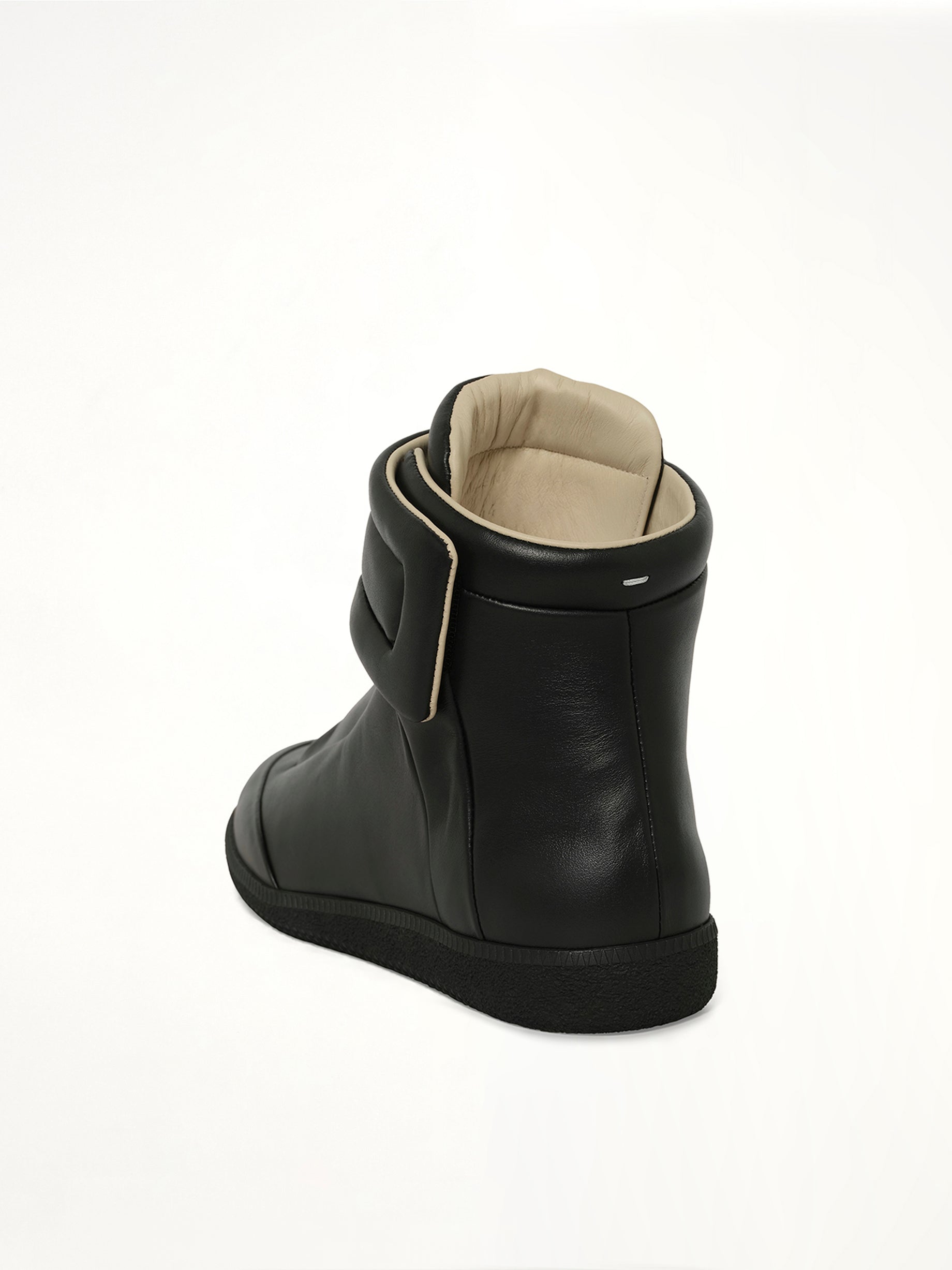 MAISON MARGIELA Future Mid-Top Sneaker in Black Back View from MARAIS