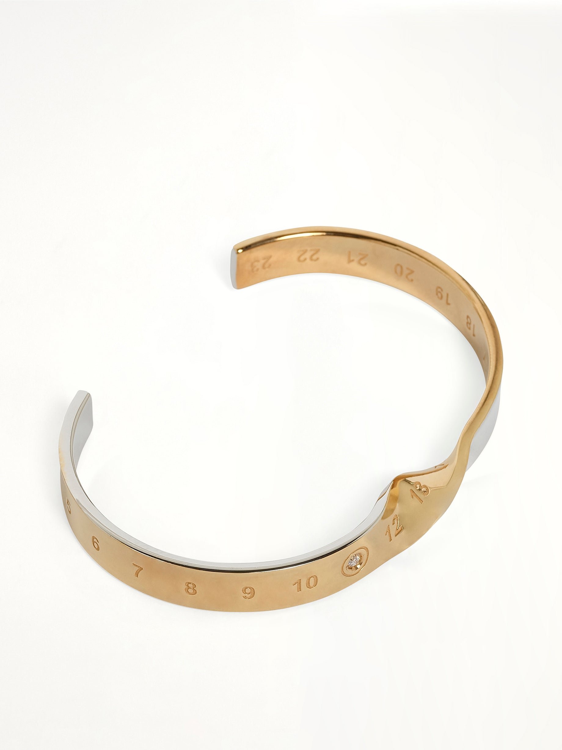 MAISON MARGIELA Lab-Grown Diamond Numbers Bracelet 8mm in Gold Coated Silver from MARAIS