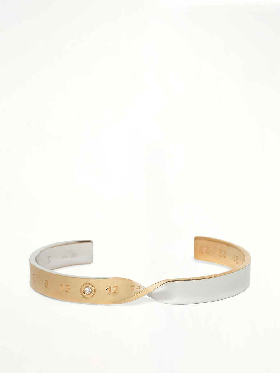 Lab-Grown Diamond Numbers Bracelet 8mm in Gold Coated Silver