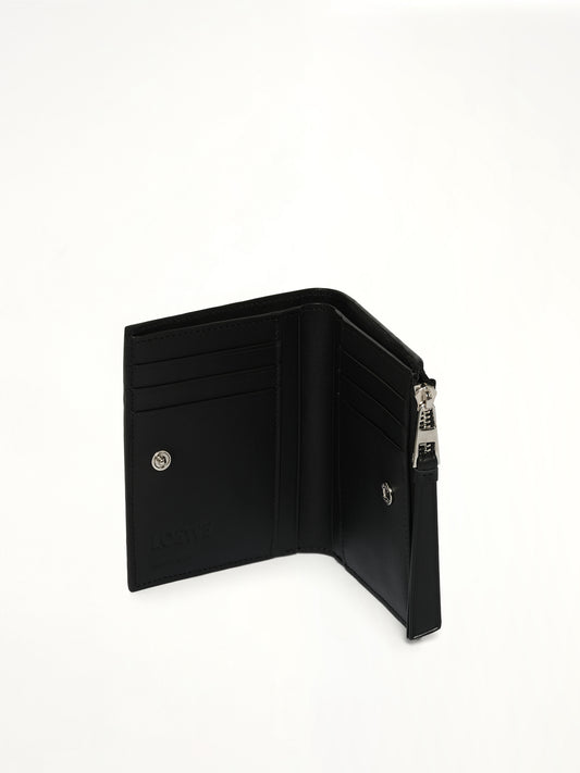 Puzzle Edge Slim Compact Wallet in Black