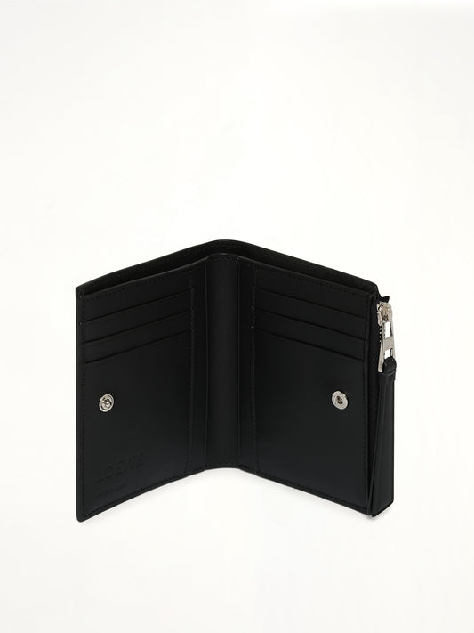 Puzzle Edge Slim Compact Wallet in Black