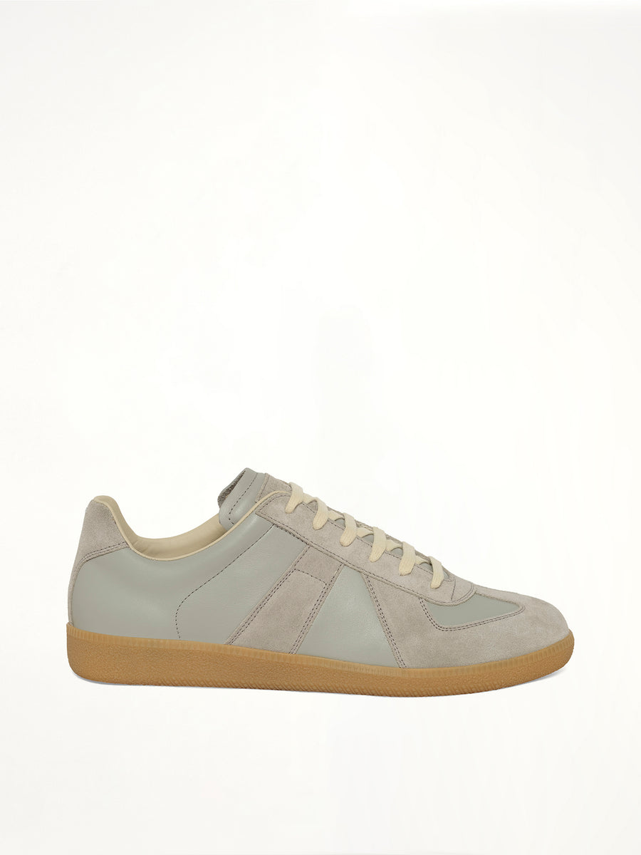 Replica Leather Sneaker in Griffin Gray