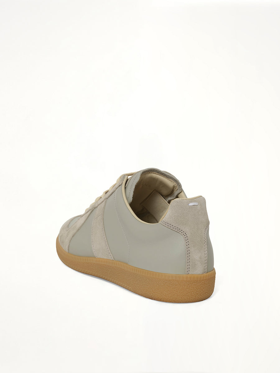 Replica Leather Sneaker in Griffin Gray