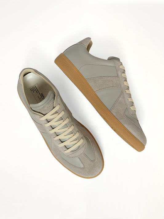 Replica Leather Sneaker in Griffin Gray