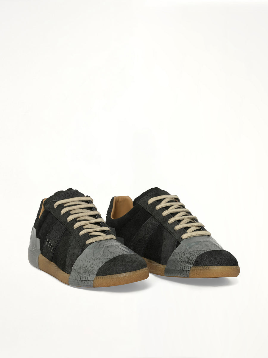 Replica Tape Sneaker in Black/Silver