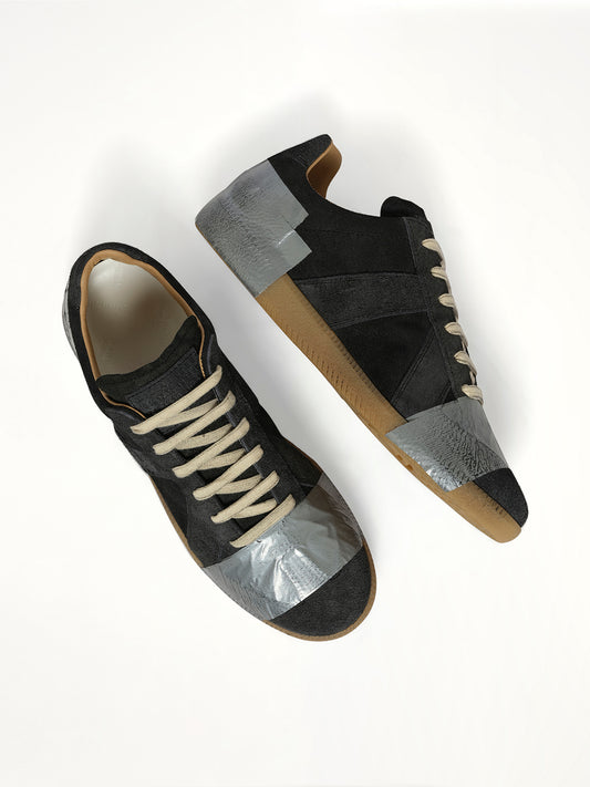 Replica Tape Sneaker in Black/Silver