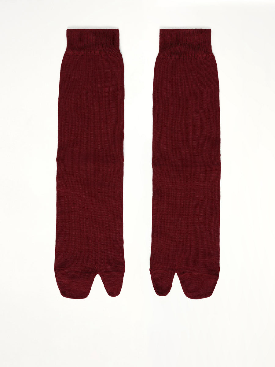 Tabi Socks in Burgundy