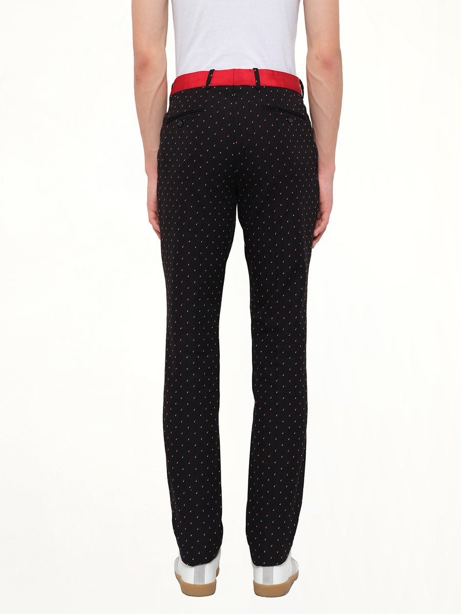 Jacquard Pants in Black