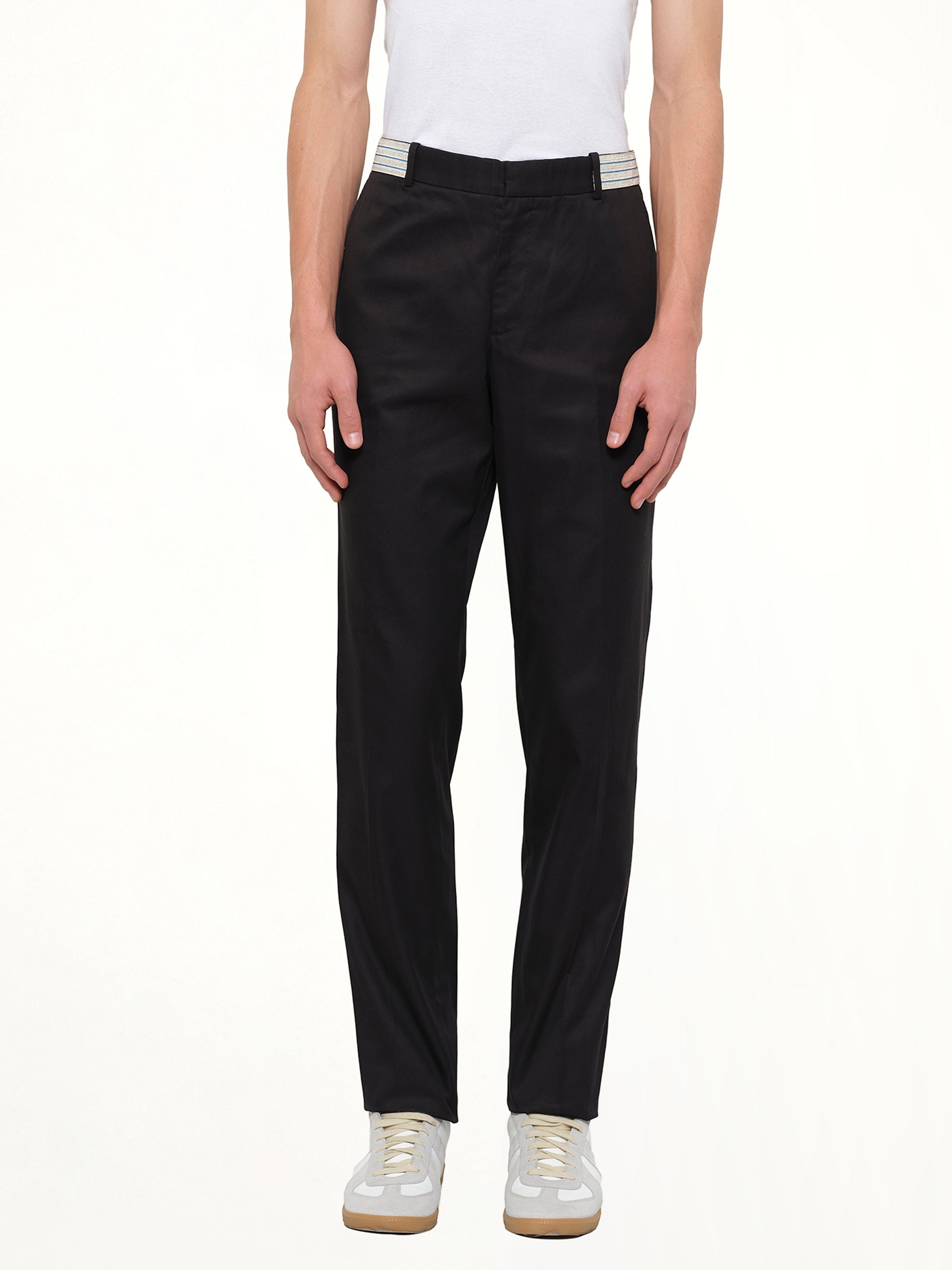 ALEXANDER MCQUEEN Pants in Black Front View from MARAIS