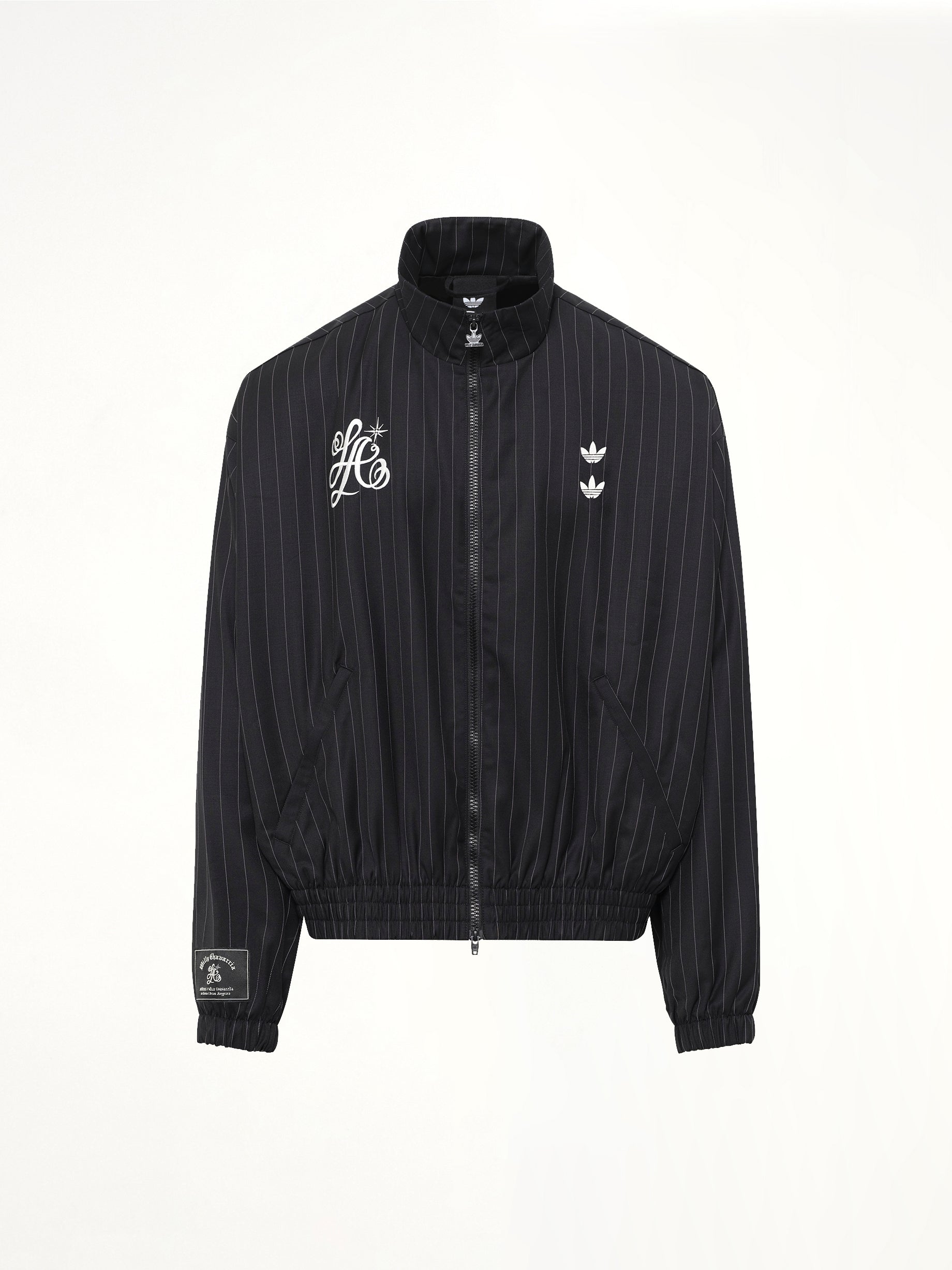 WILLY CHAVARRIA , Adidas x WC Pinstripe Jacket in Black/White Product Photo from MARAIS