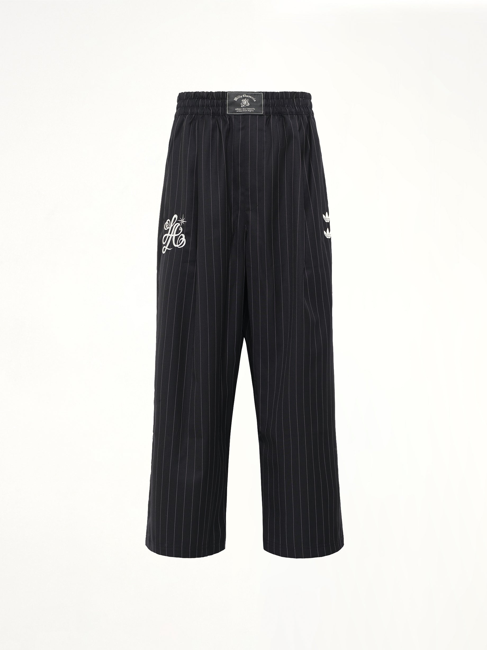 WILLY CHAVARRIA , 
, Adidas x WC Pinstripe Pants in Black/White Product Photo from MARAIS