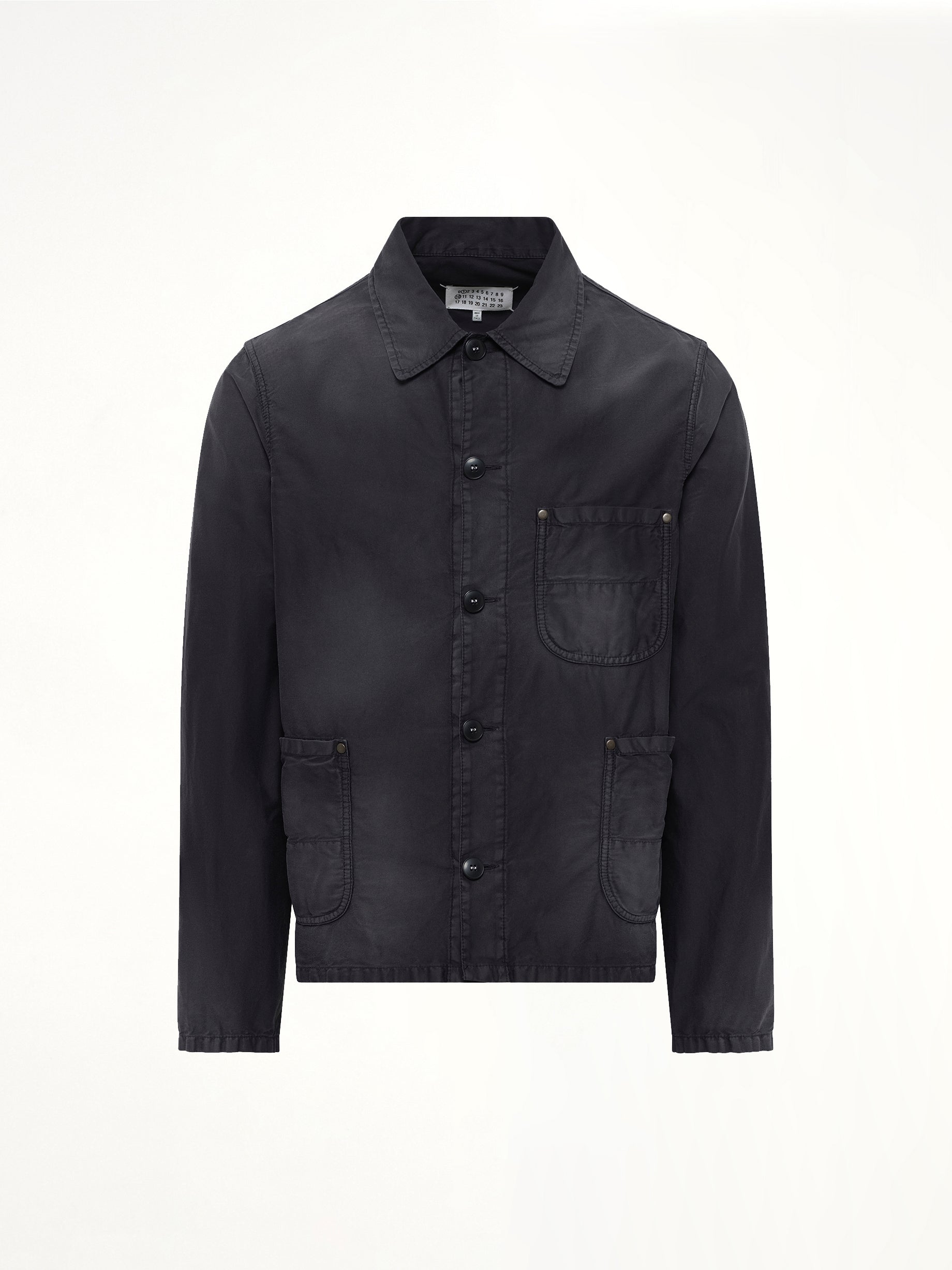 MAISON MARGIELA Brushed Moleskin Jacket in Black Product Photo from MARAIS