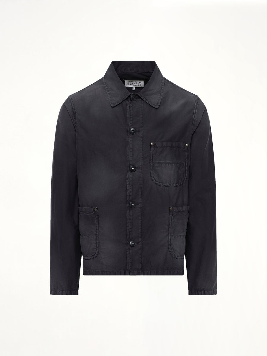 Brushed Moleskin Jacket in Black