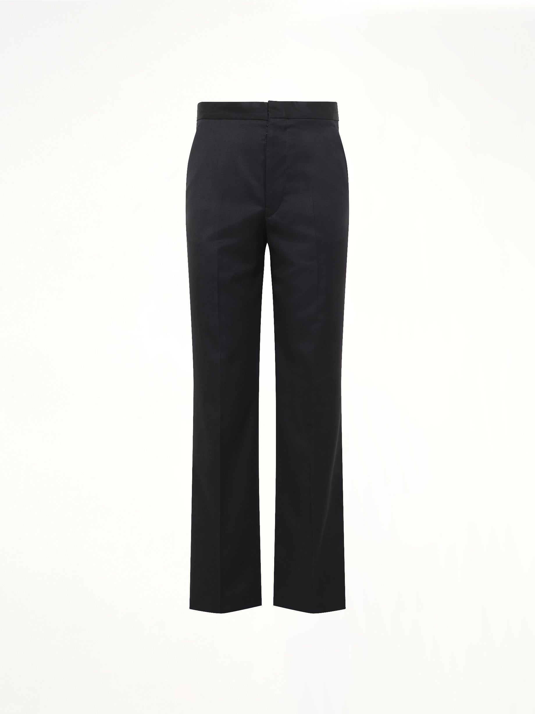MAISON MARGIELA Compact Light Wool Suit Pants in Black Product Photo from MARAIS