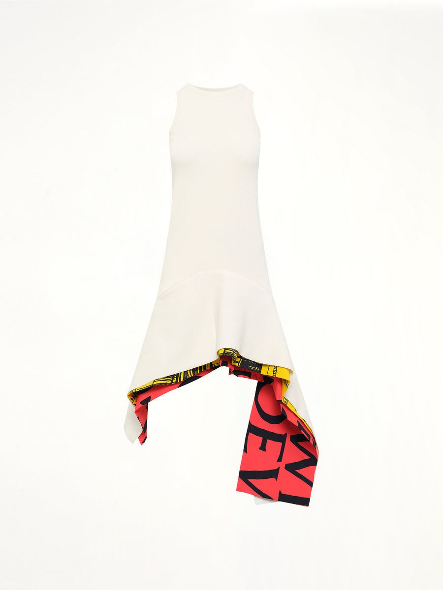 Dress in White/Multicolor