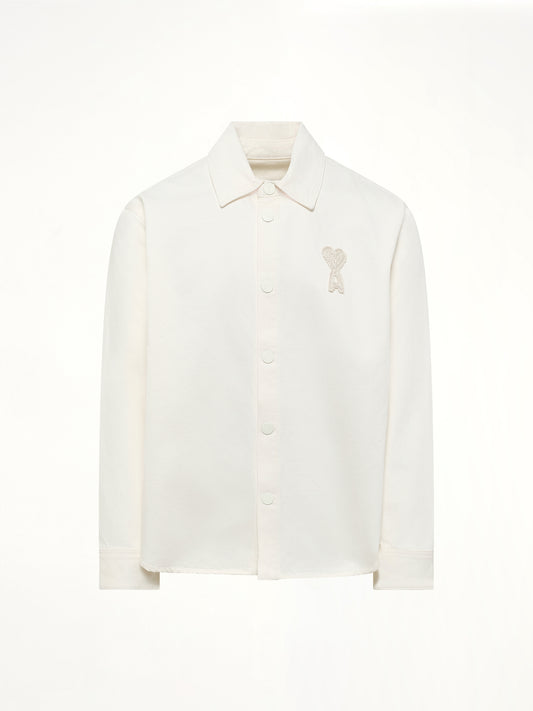Knitted ADC Overshirt in Off White