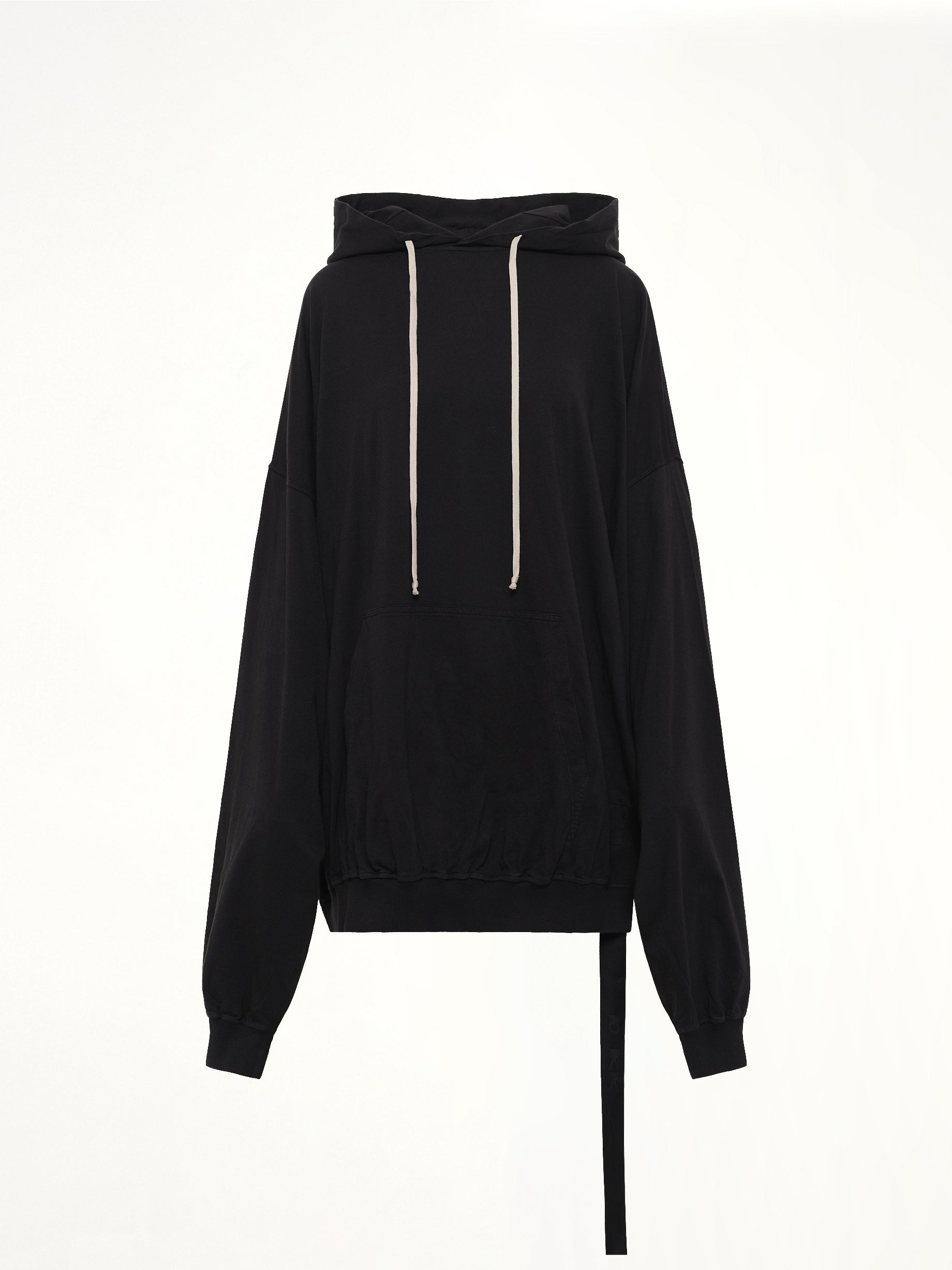 RICK OWENS DRKSHDW Hun Hoodie in Black Product Photo from MARAIS
