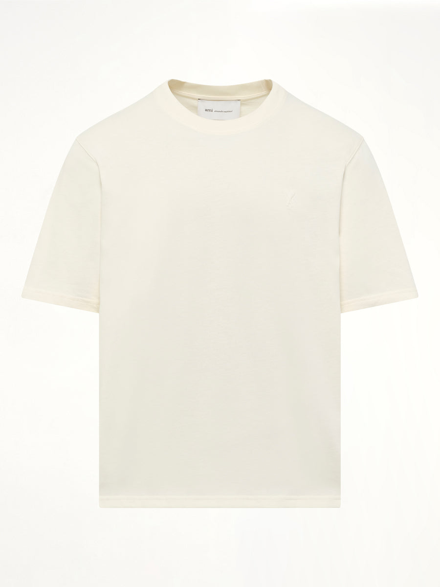 Small Embossed ADC T-Shirt in Cream