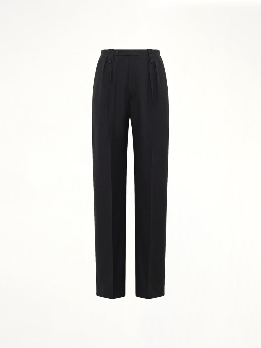 Tropical Wool Pants in Black
