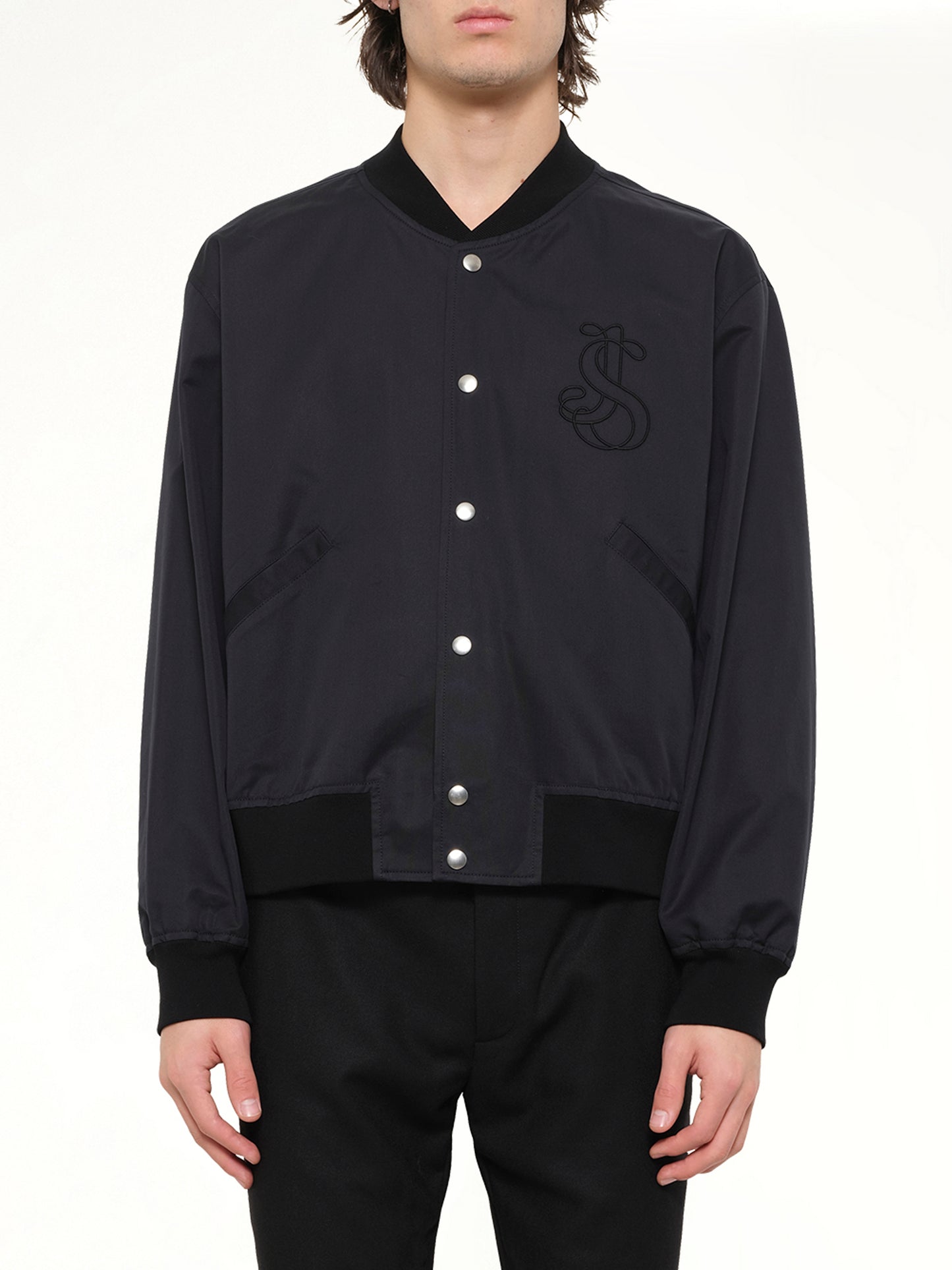 Blouson 130 with Embroidery in Black