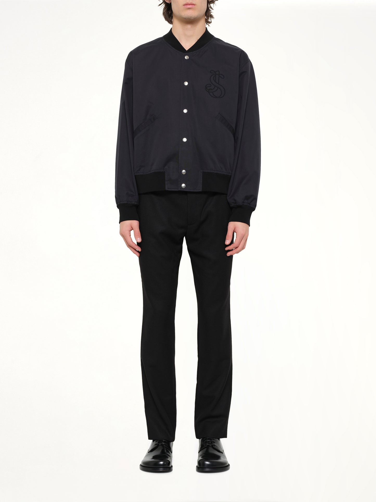 Blouson 130 with Embroidery in Black