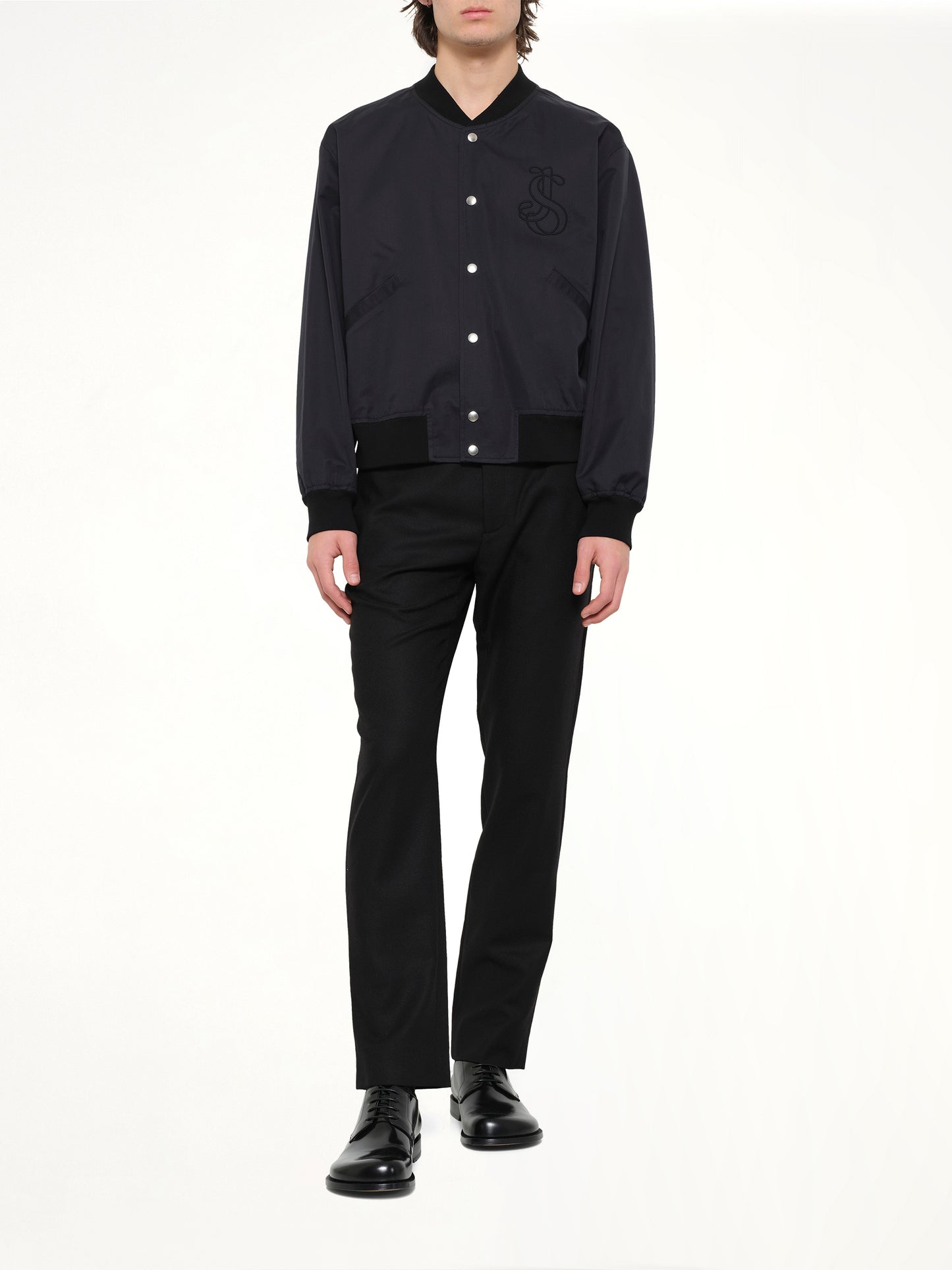 Blouson 130 with Embroidery in Black