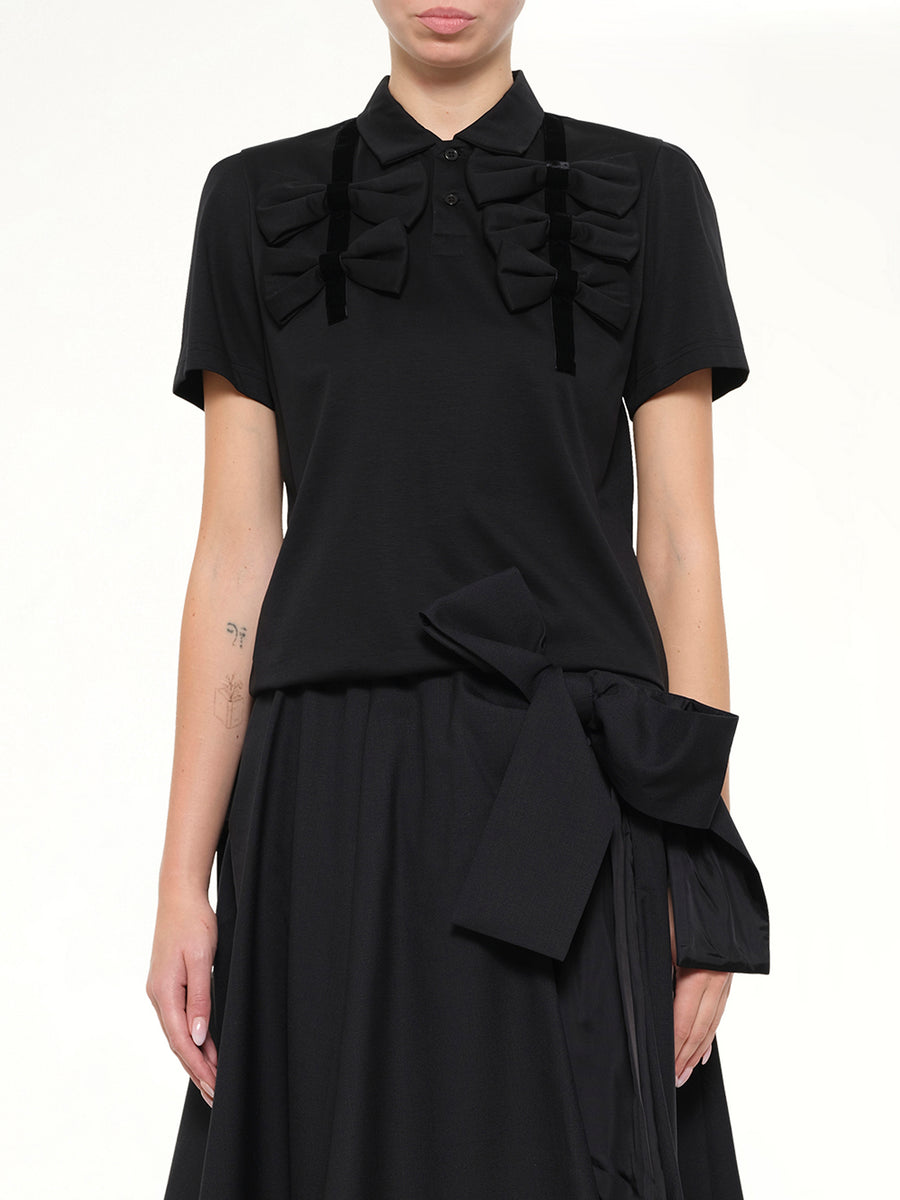 Bowtie Polo in Black