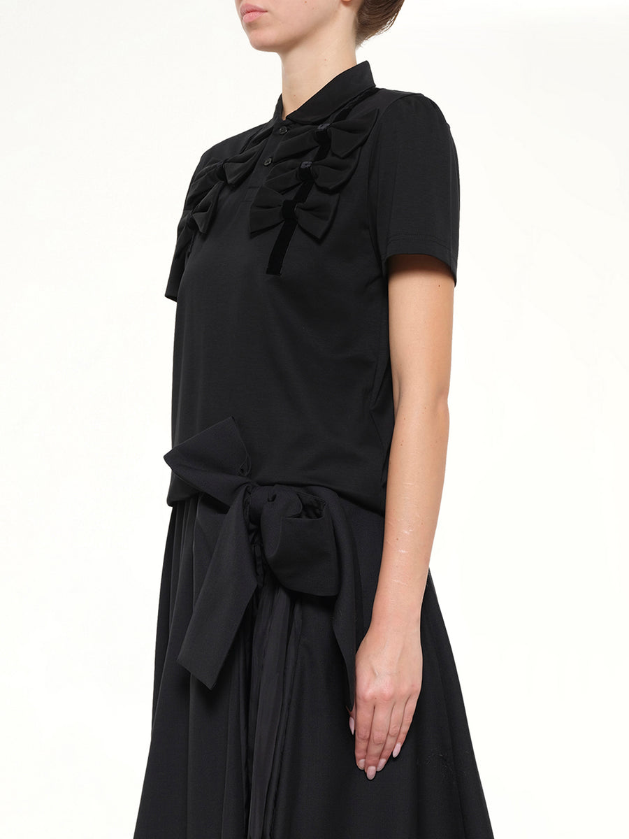 Bowtie Polo in Black