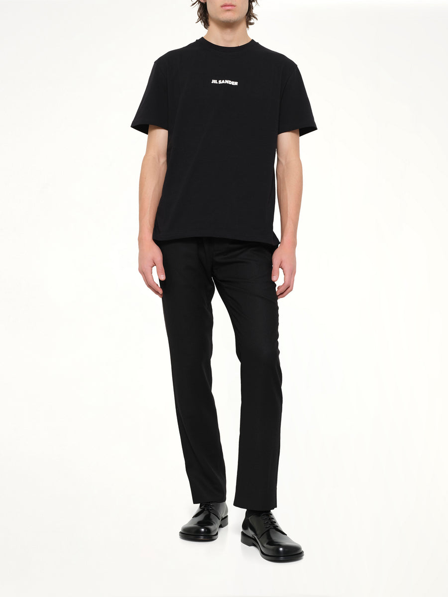 Crewneck Small Logo  T-Shirt in Black
