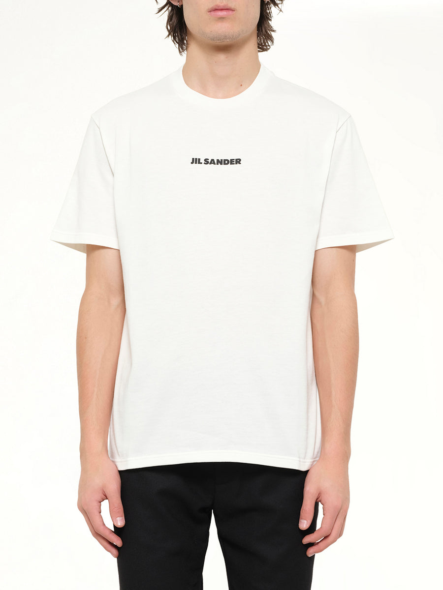 Crewneck Small Logo  T-Shirt in Porcelain