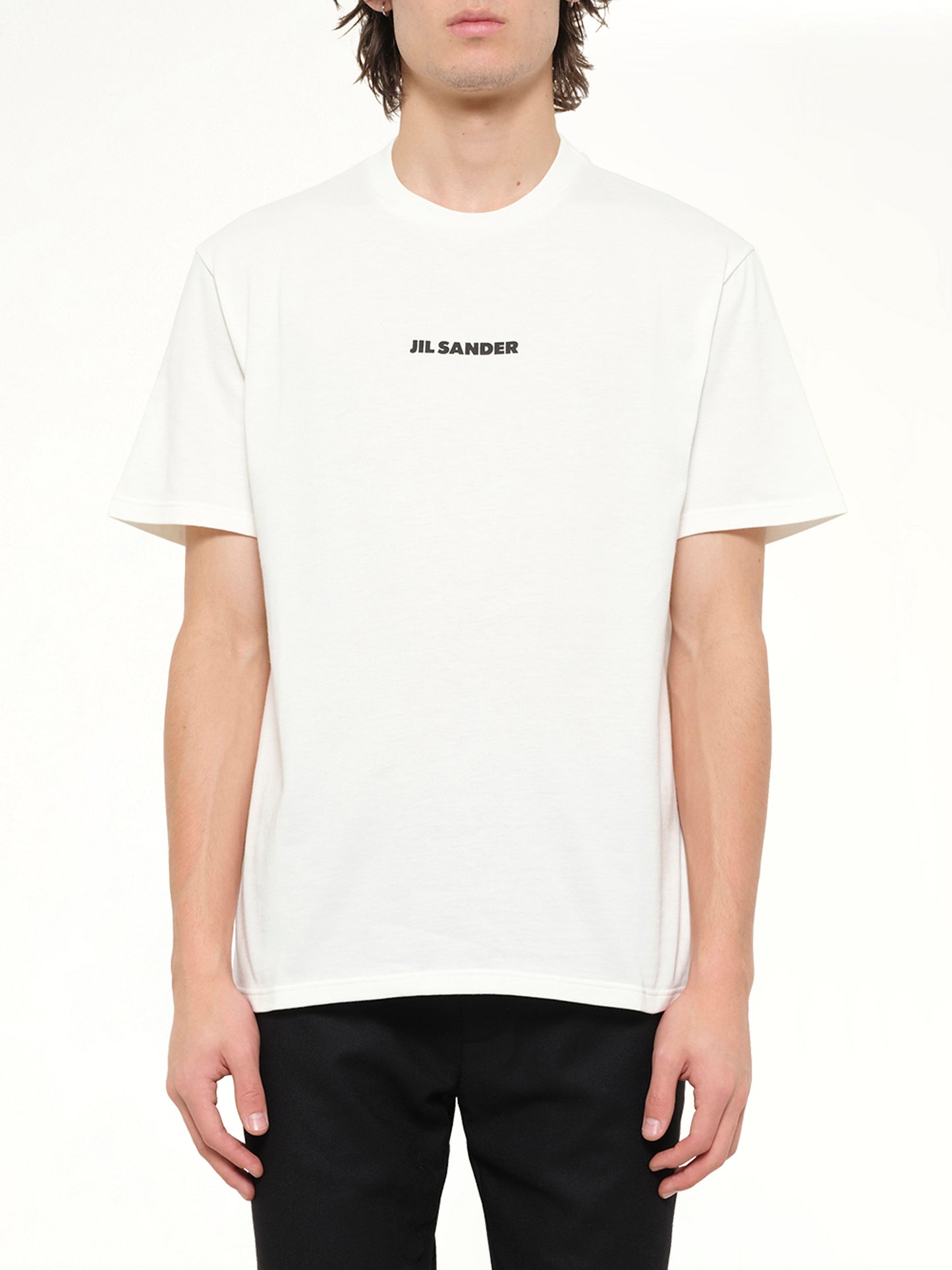 Crewneck Small Logo  T-Shirt in Porcelain